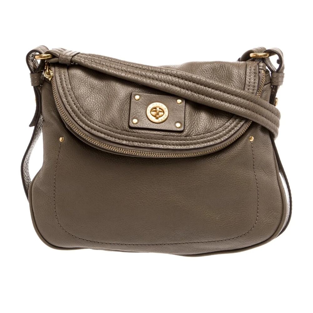 Marc by Marc Jacobs Totally Turnlock Natasha Taupe Crossbody Shoulder Bag Y2K